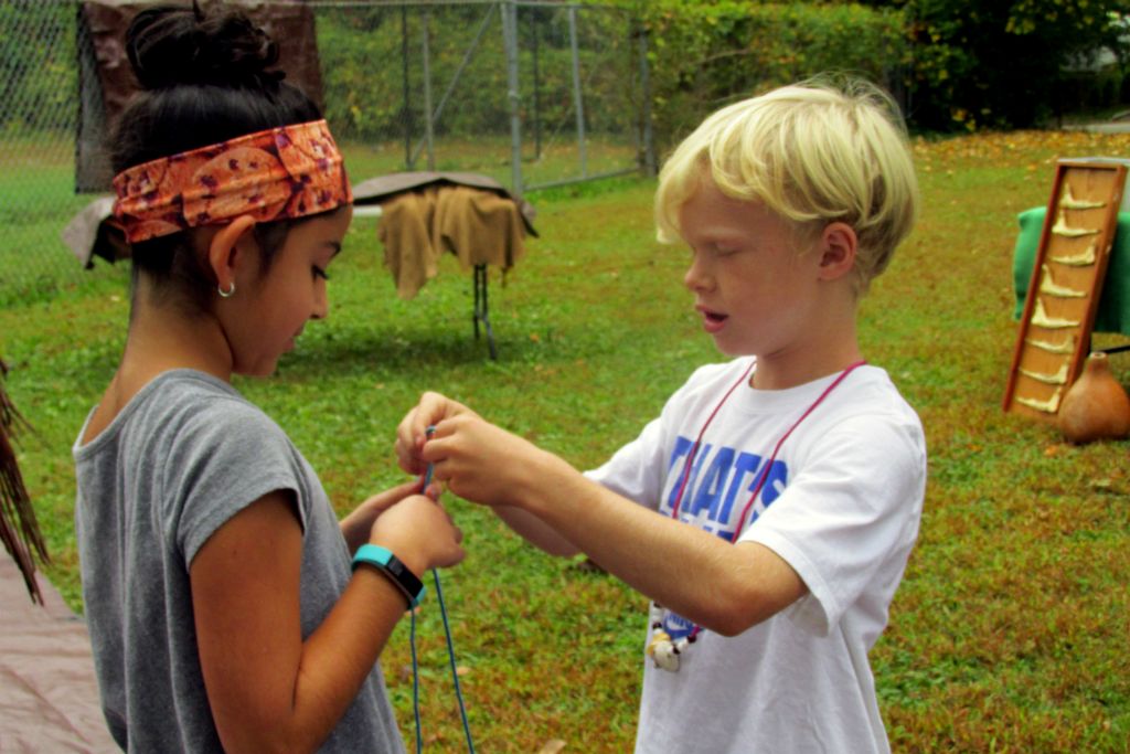 students helping each other 